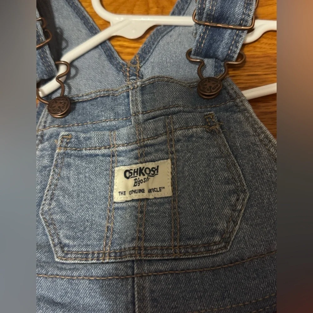 OshKosh B'gosh Blue Denim Overalls Floral
